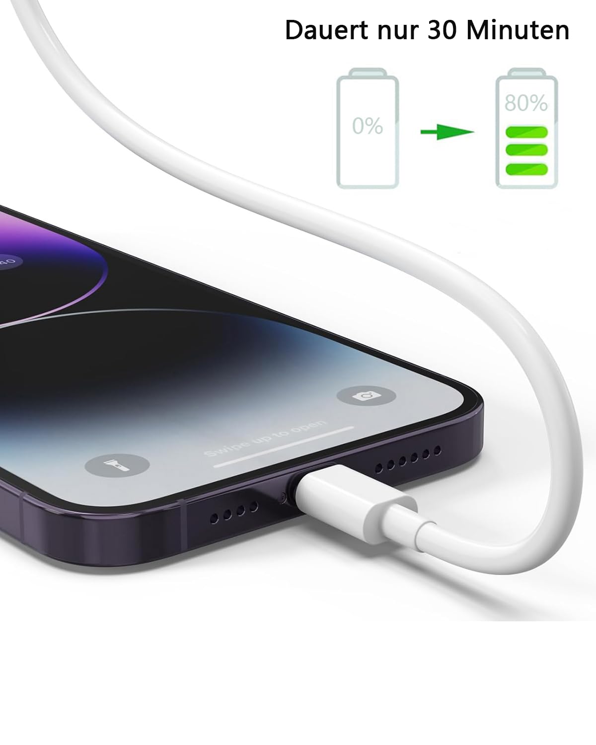 3x iPhone iPad Lightning Ladekabel USB - C Kabel