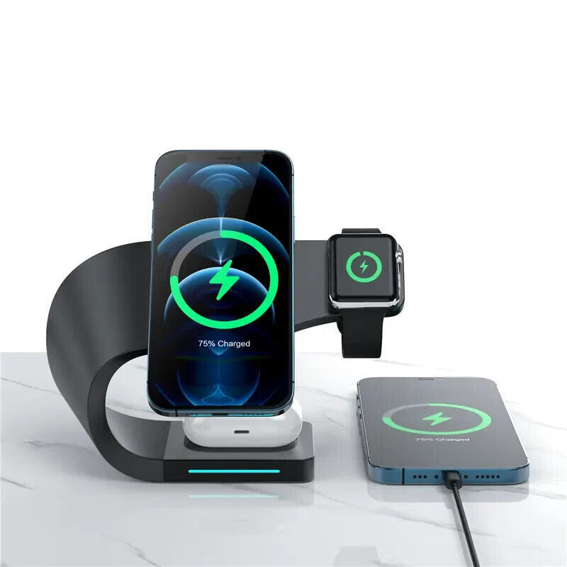 3in1 QI Wireless Ladegerät Charger Ladestation für Apple Watch iPhone