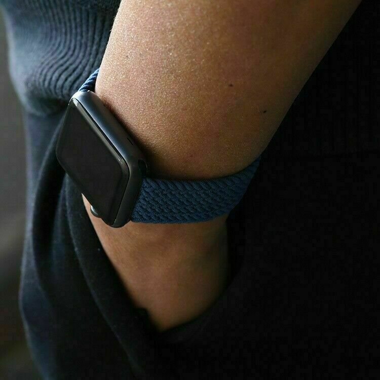 Geflochtenes Solo Loop Armband für Apple Watch Series 1-10 38 40 41 42
