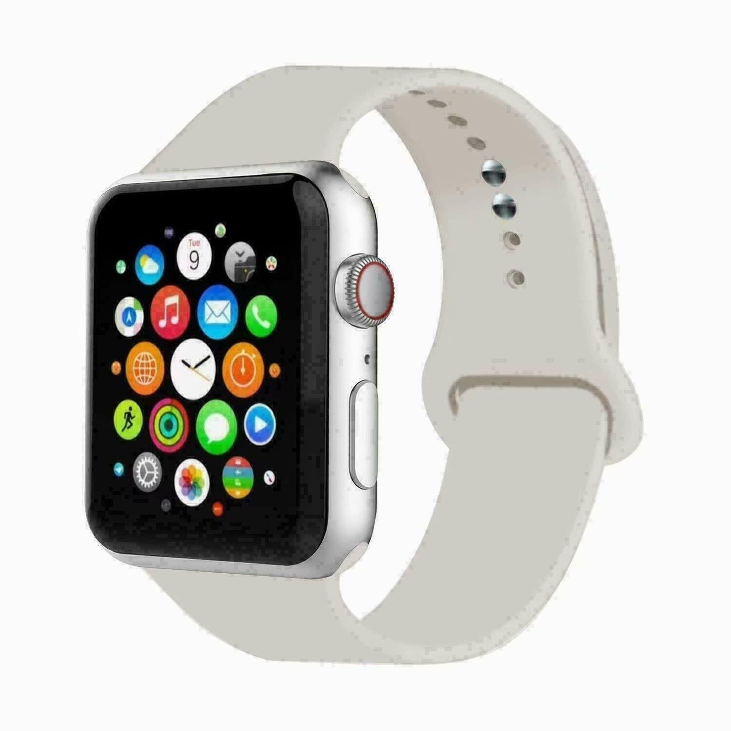 Apple Watch Silikon Sport Armband 42 44 45 46 mm Serie 1 - 10