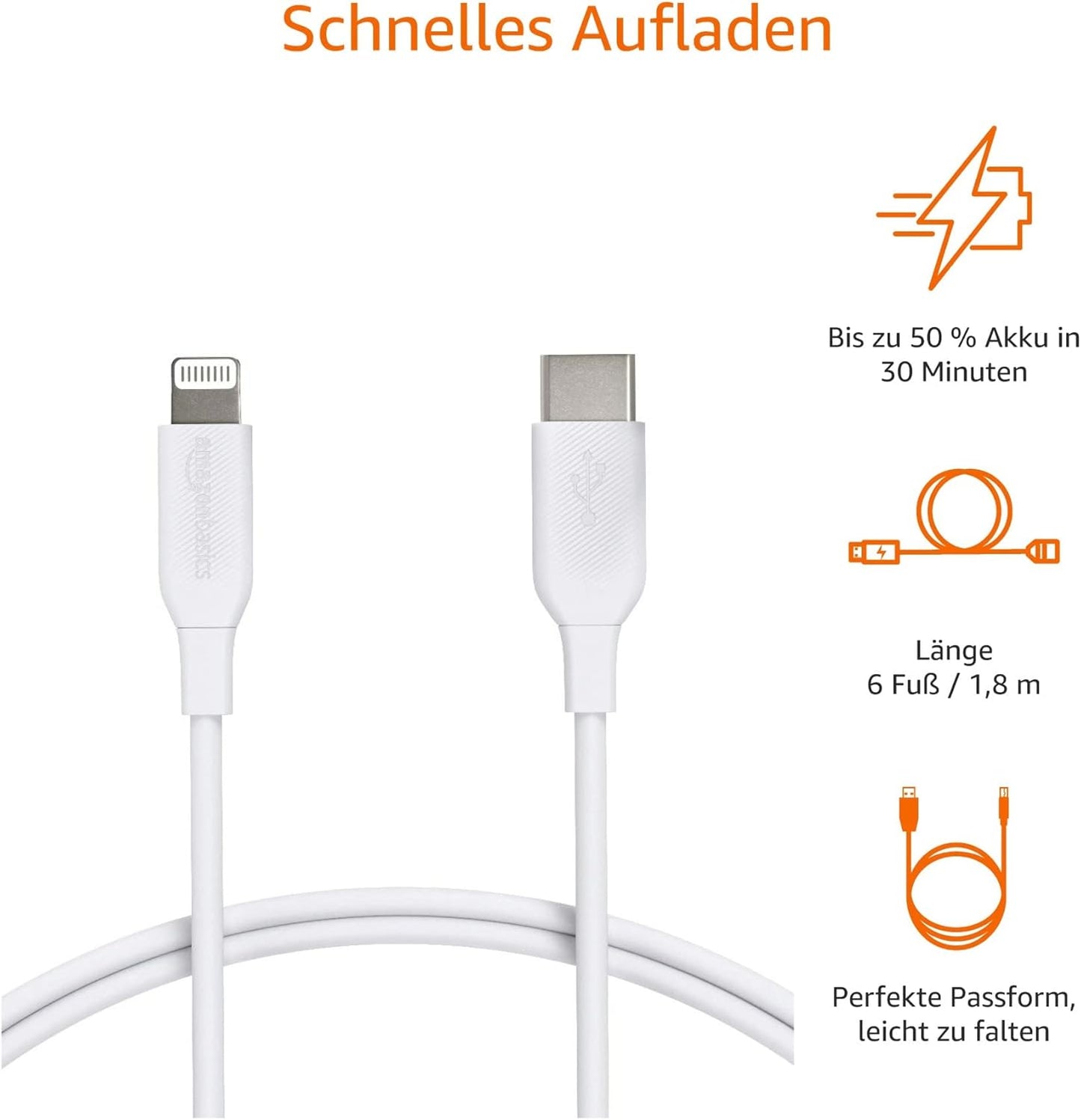 3x iPhone iPad Lightning Ladekabel USB - C Kabel