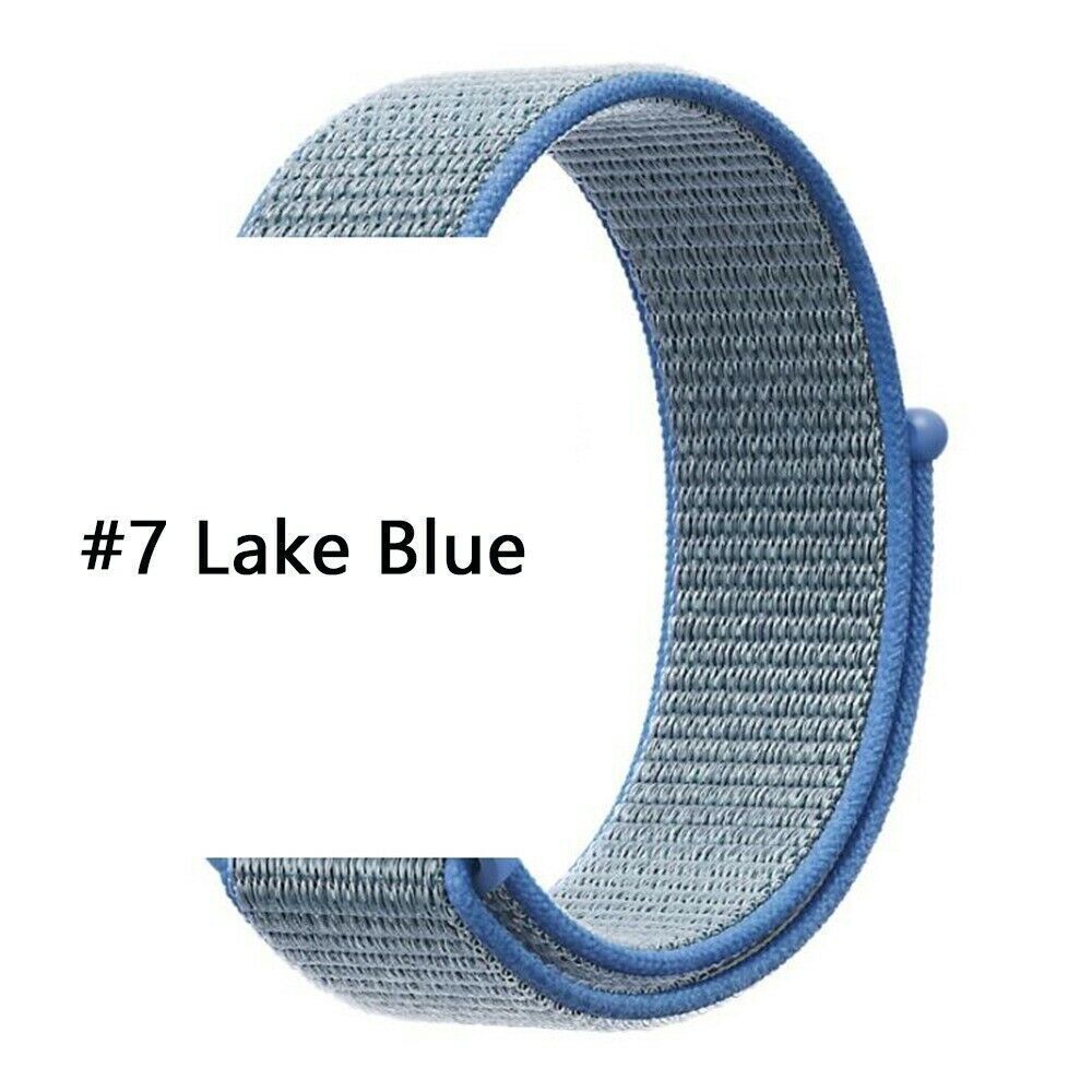 Nylon Sport Loop Armband für Apple Watch 42 44 45 46 Serie 1 -10