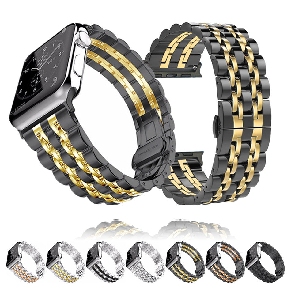 Apfelboos Apple Watch Edelstahl Armband 4 Link