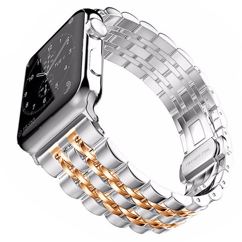 Apfelboos Apple Watch Edelstahl Armband 4 Link