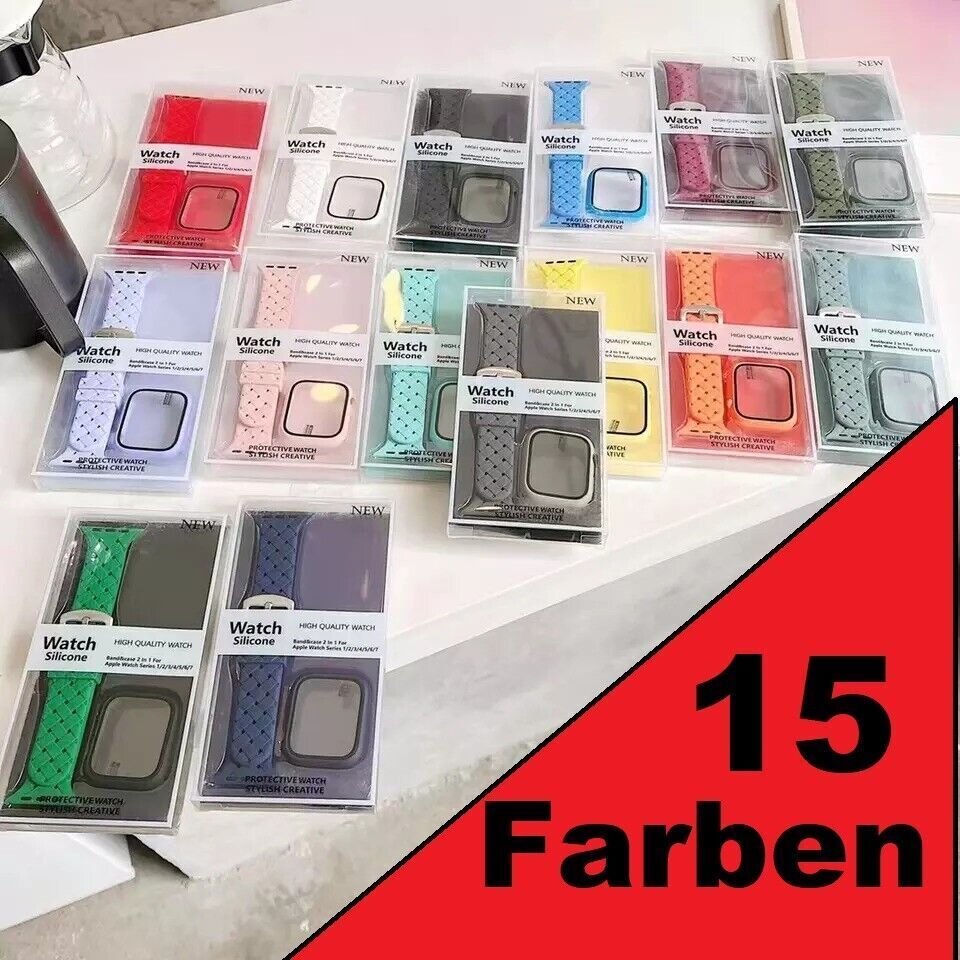 Apple Watch Silikon Sport Armband inkl. Case Bumper Hülle