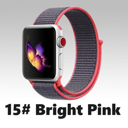 Nylon Sport Loop Armband für Apple Watch 38 40 41 42 Serie 1 - 10