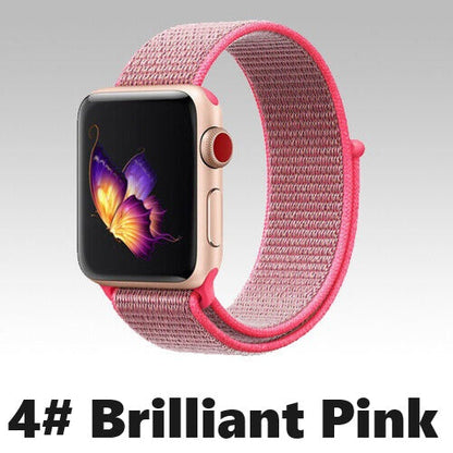 Nylon Sport Loop Armband für Apple Watch 38 40 41 42 Serie 1 - 10