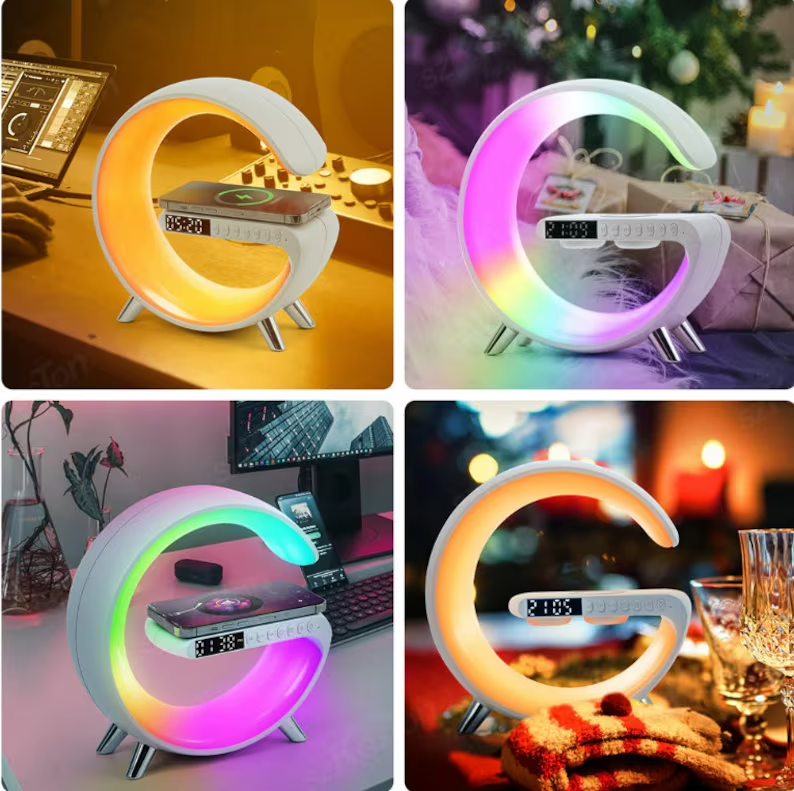 LED MagSafe Ladestation | Atmosphärenlampe | Bluetooth, Audio, Wecker (kabellos)