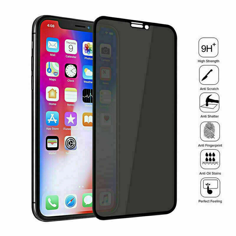 2x Panzerglas Privacy Blickschutz für iPhone 12 Pro Max Mini Sichtschutz 9H Glas