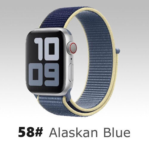 Nylon Sport Loop Armband für Apple Watch 38 40 41 42 Serie 1 - 10