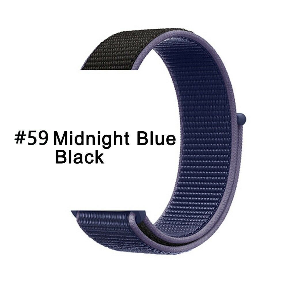 Nylon Sport Loop Armband für Apple Watch 42 44 45 46 Serie 1 -10