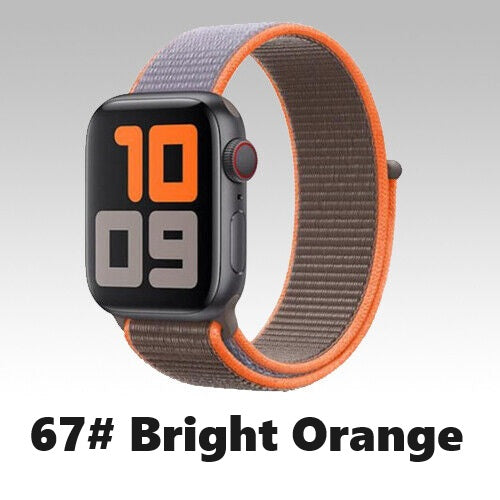Nylon Sport Loop Armband für Apple Watch 42 44 45 46 Serie 1 -10