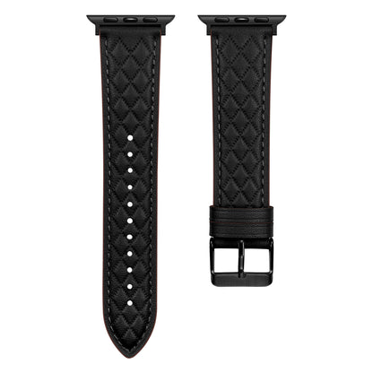 Apfelboos Premium Echtleder Apple Watch Armband Waben-Design