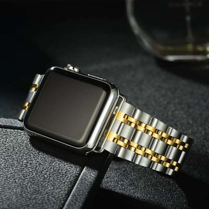 Apfelboos Apple Watch Edelstahl Armband 4 Link