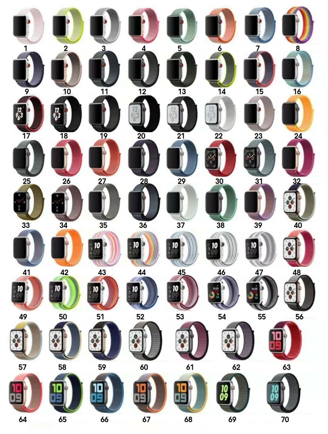Nylon Sport Loop Armband für Apple Watch 38 40 41 42 Serie 1 - 10