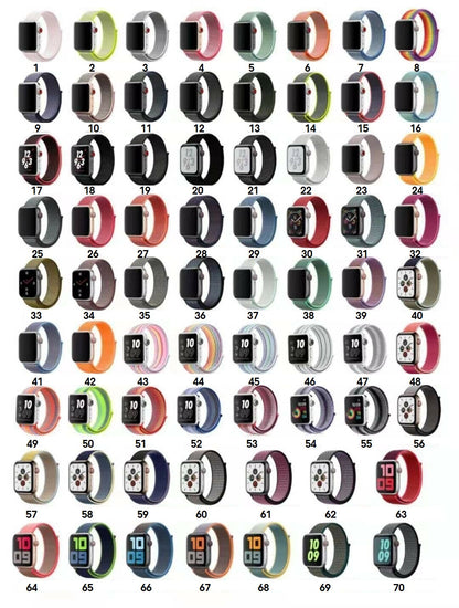Nylon Sport Loop Armband für Apple Watch 38 40 41 42 Serie 1 - 10