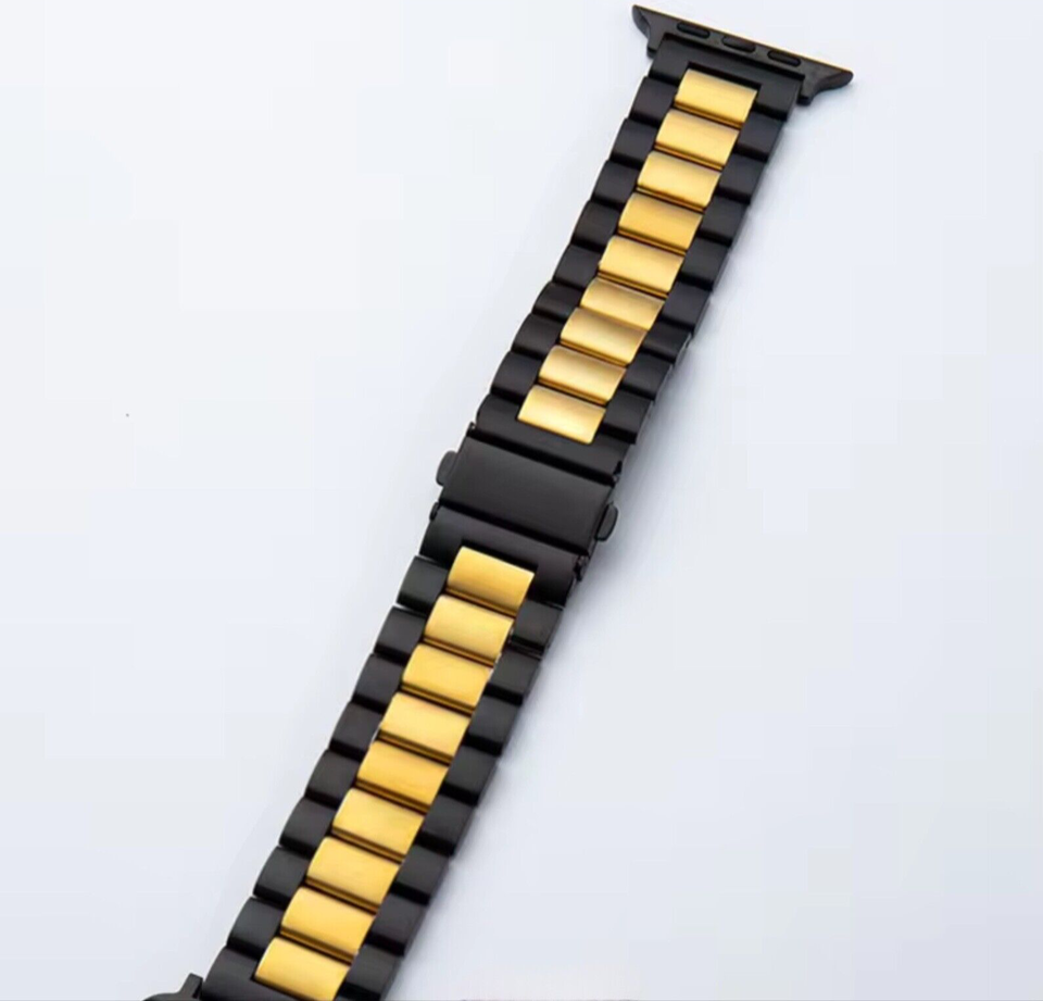 Apfelboos Apple Watch Edelstahl Armband 3 Link
