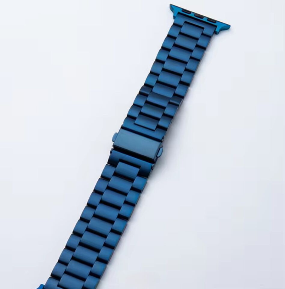 Apfelboos Apple Watch Edelstahl Armband 3 Link