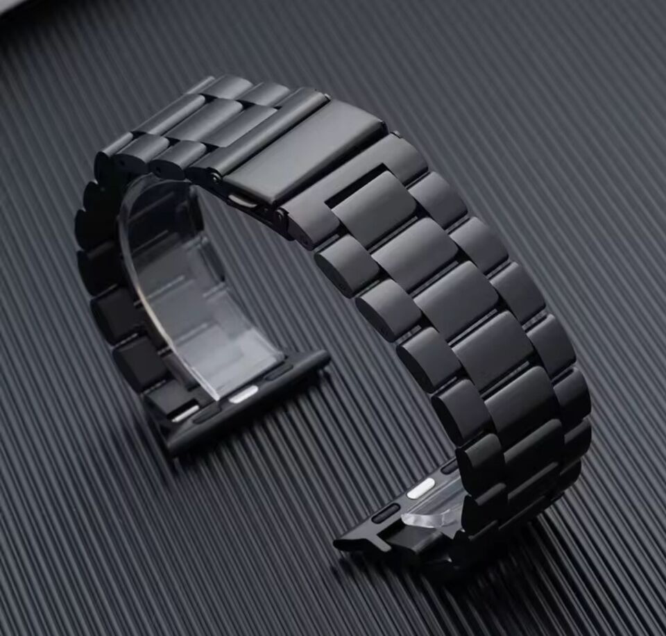 Apfelboos Apple Watch Edelstahl Armband 3 Link