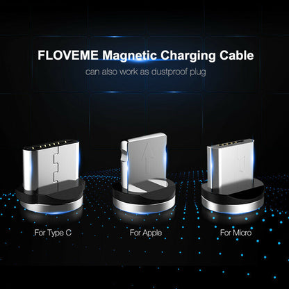 3 in1 Ladekabel Magnet iPhone Samsung