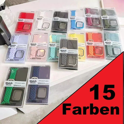 Apple Watch Silikon Sport Armband inkl. Case Bumper Hülle