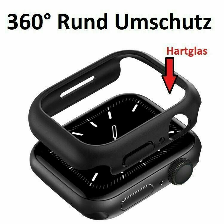 Apple Watch 42 44 45 Silikon Sport Armband inkl. Case Bumper Hülle