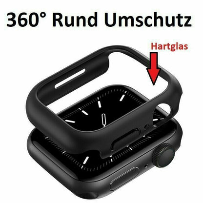 Apple Watch 42 44 45 Silikon Sport Armband inkl. Case Bumper Hülle