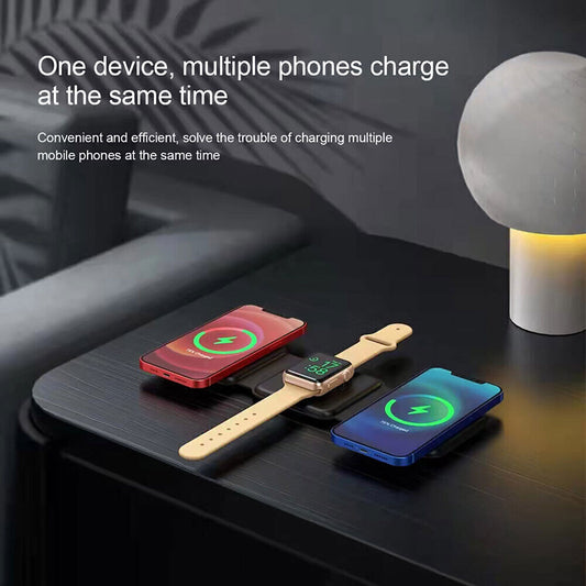 3in1 Kabelloses Ladegerät Ladestation Für Apple Watch Air Pods iPhone