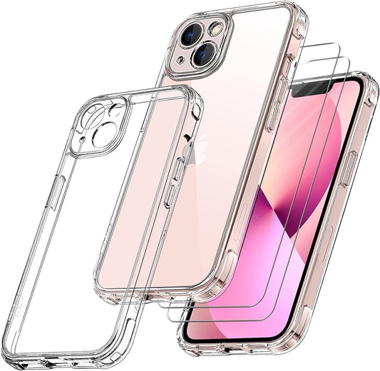 2x Schutzglas iPhone 12 Pro Max Mini Panzerfolie + Handyhülle Bumper