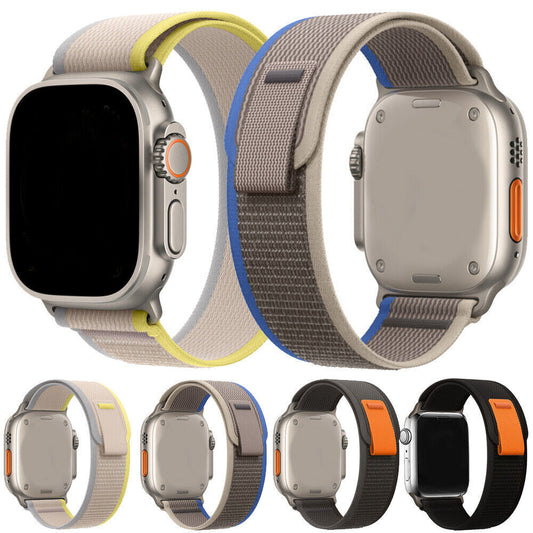 Nylon Sport Trail Loop Armband für Apple Watch Serie 1-10 - 38mm -42mm