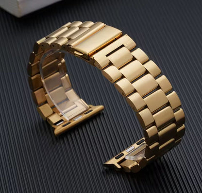 Apfelboos Apple Watch Edelstahl Armband 3 Link
